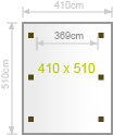 Carport 410 x 510 cm Skizze