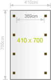 Carport 410 x 700 cm Skizze