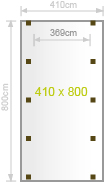 Carport 410 x 800 cm Skizze
