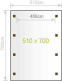 Carport 510 x 700 cm Skizze