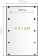 Carport 510 x 800 cm Skizze