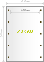 Carport 610 x 900 cm Skizze
